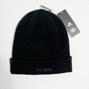 Adidas X Ivy Park Drip 2.2 Black Out Knit Beanie Hat Unisex OSFM